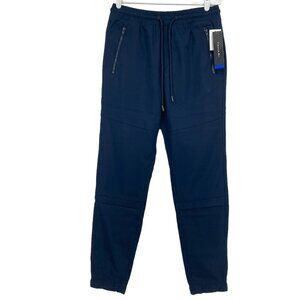Tahari Womens Expandable Waist Slim Fit Navy Stretch Jogger Size Small City Tech